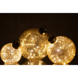 Boule de Noël J-Line en verre doré - éclairage LED actif