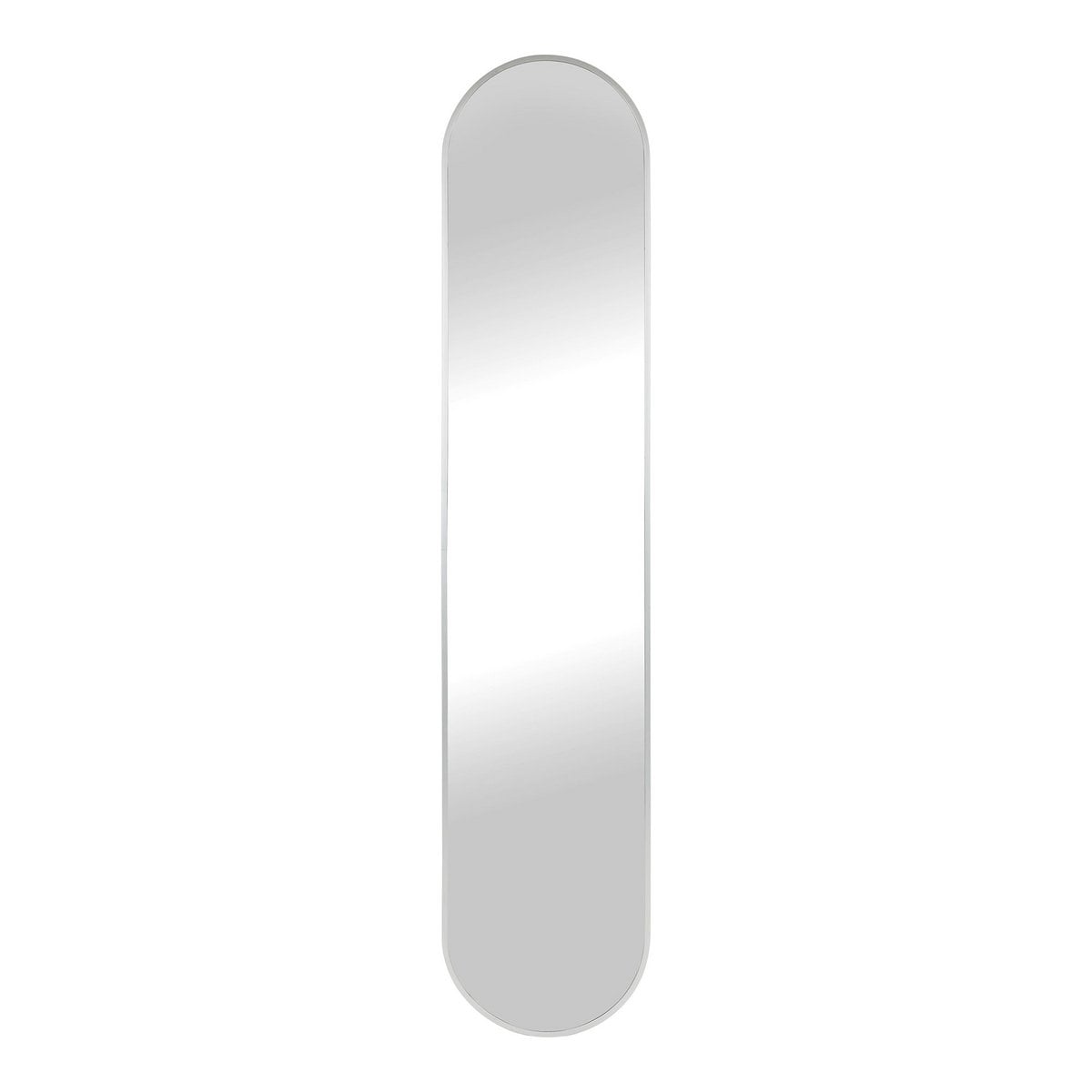Miroir Hennetved en aluminium argenté, vue de face
