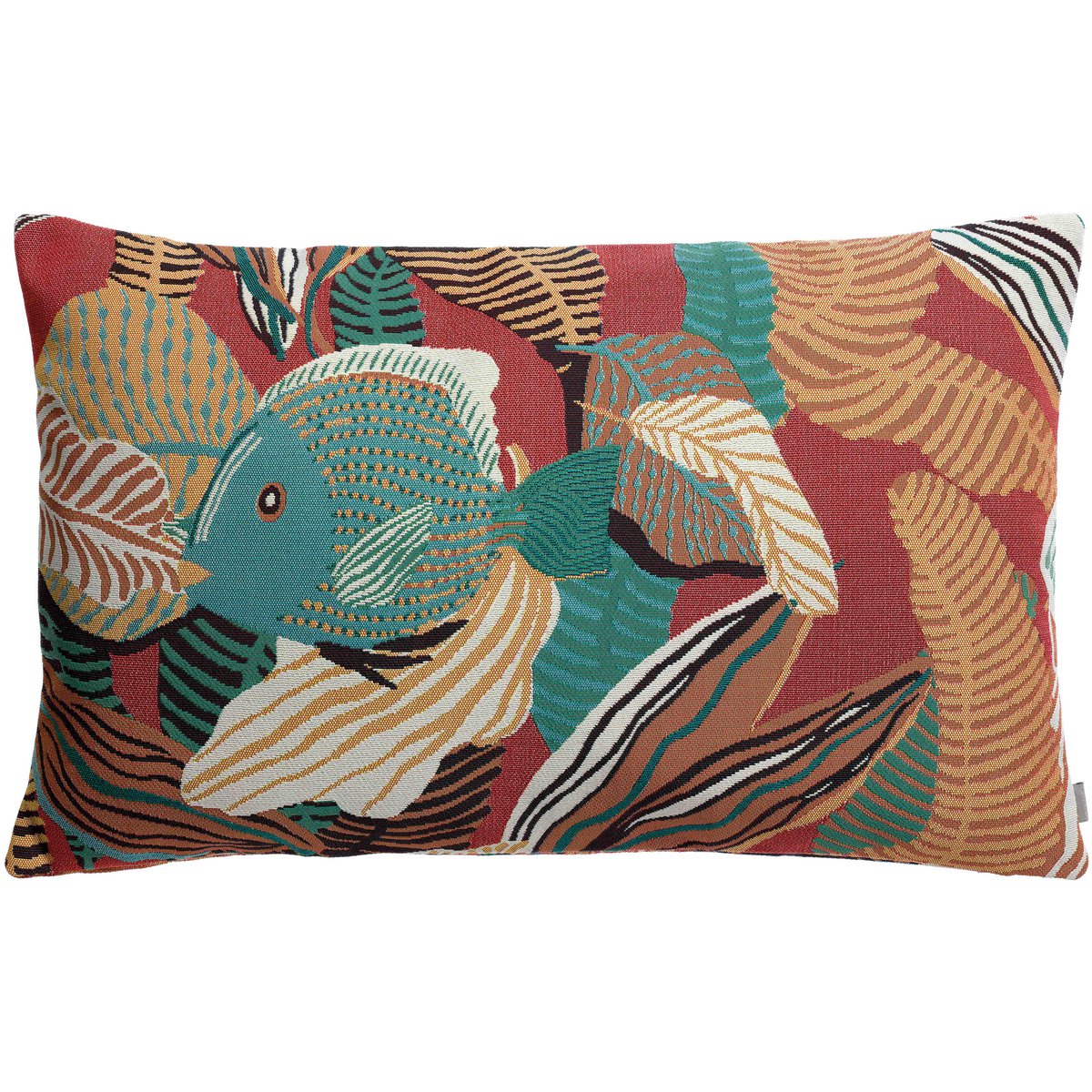 Coussin Dori outdoor Papaye avec motif aquatique coloré