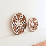 Décoration murale Panier mural rond Boho ou bol plat TAMAN en fibre de banane (2 tailles)
