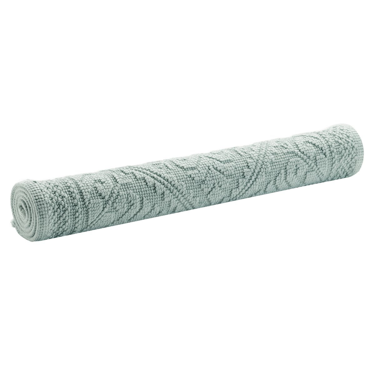 Tapis de bain Enzo Jade 54 x 110 en coton vert, élégant et confortable