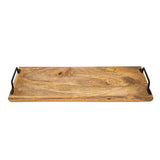 Plateau de service plateau en bois du plateau en bois 50x20cm de la carte de service tablette mangue en bois solide