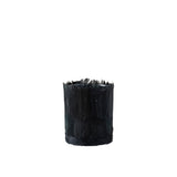 Photophore J-Line Plumes en verre noir, vue de face