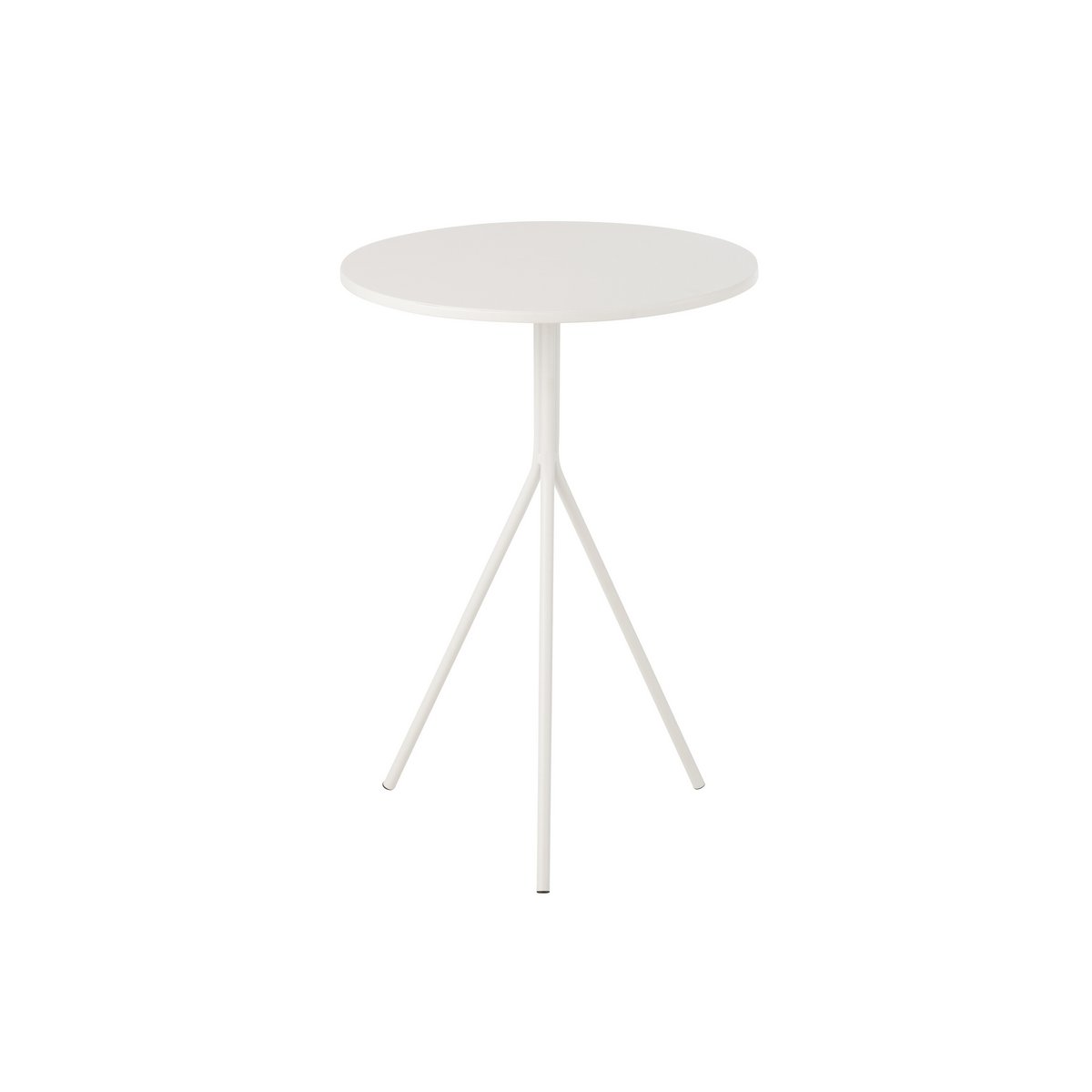 Table basse J-Line ronde en métal blanc avec design moderne