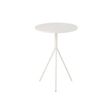 Table basse J-Line ronde en métal blanc avec design moderne