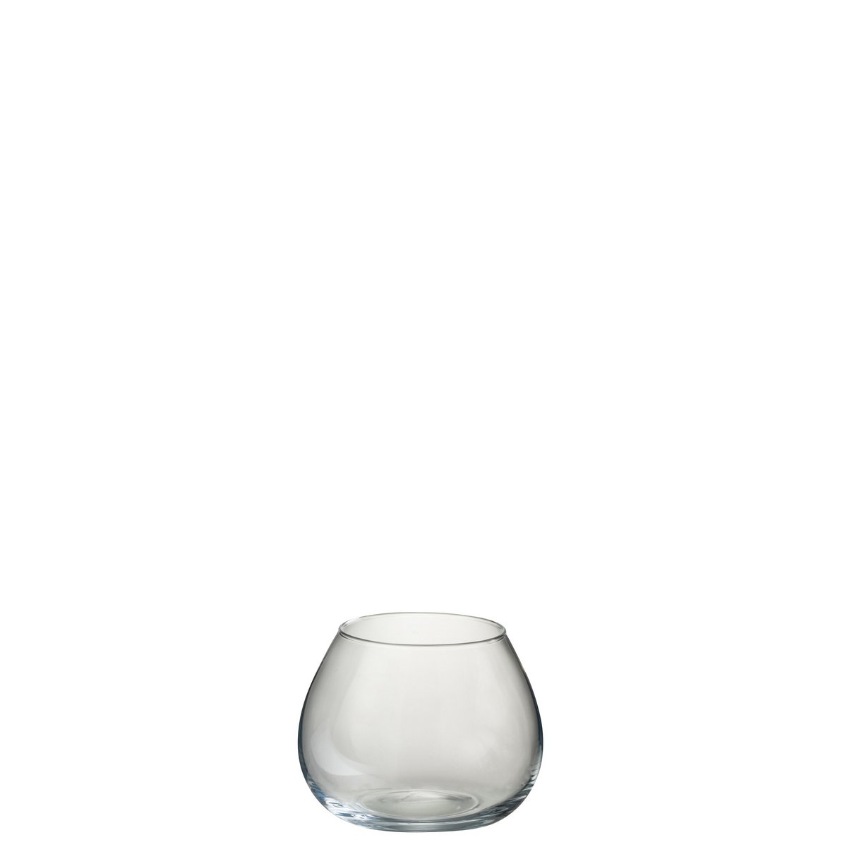 Vase J-Line Fie en verre transparent, détail du design moderne