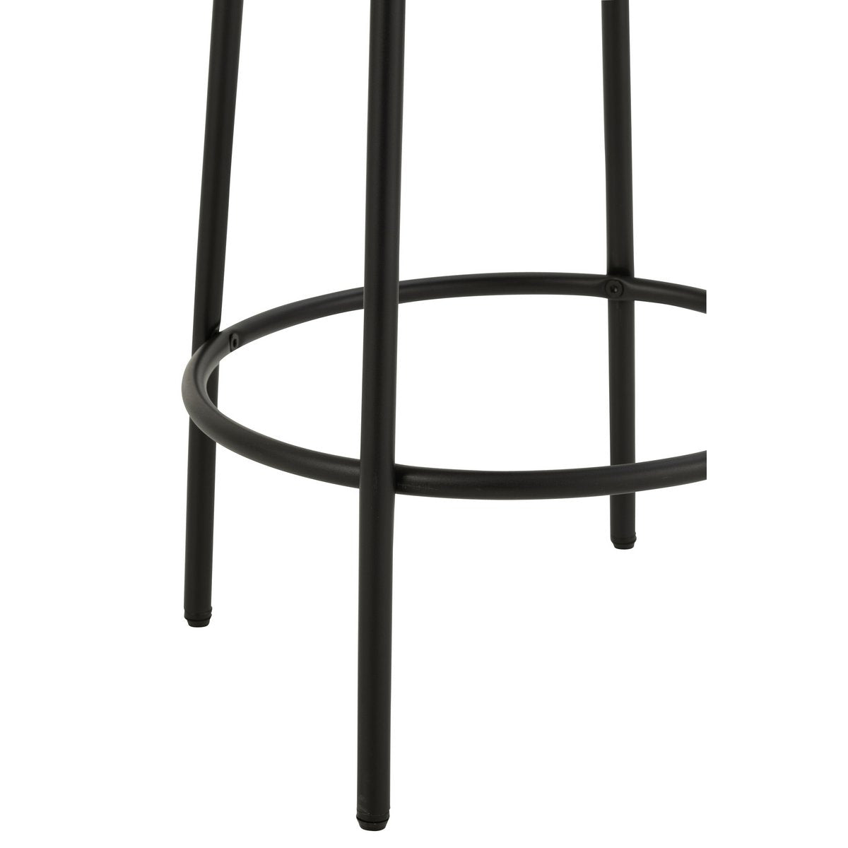 Vue latérale du tabouret de bar Boucle en contreplaqué et polyester.