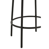 Vue latérale du tabouret de bar Boucle en contreplaqué et polyester.