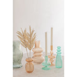 Lanterne/vase Sev en verre vert clair de J-Line, détail du verre