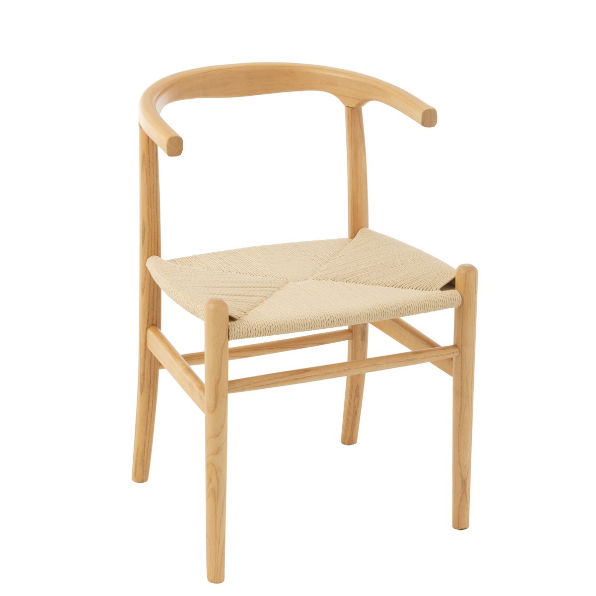 Chaise J-Line Toon en bois de hêtre avec corde - vue de face