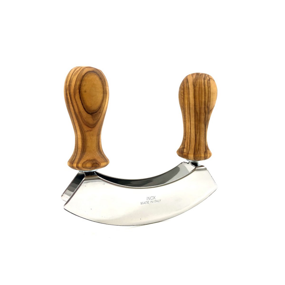 Couteau à hacher en bois d'olivier avec ambiance de cuisine