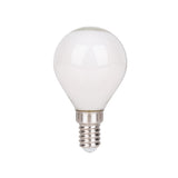 6 Set LED lampe avec douille E14, forme de poire 4 watts, en métal et en verre, laiteux