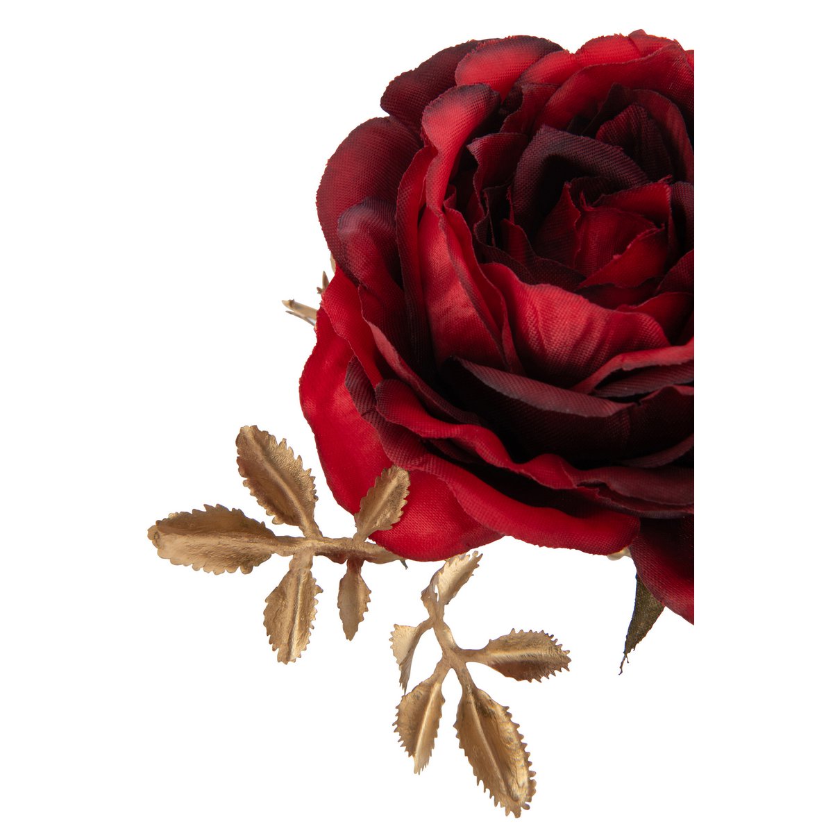 Branche de Noël J-Line rose et or - décoration élégante pour intérieur