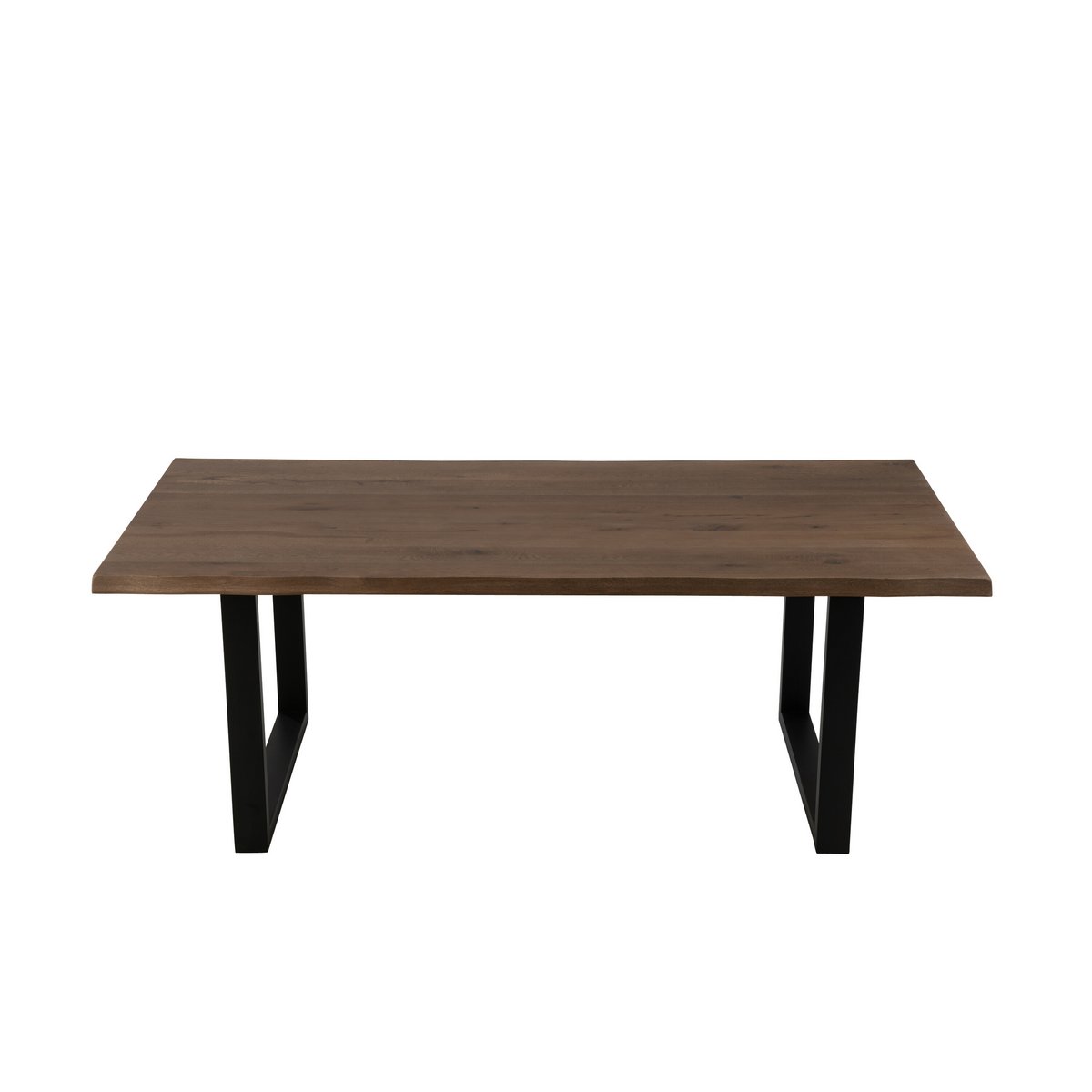 Table J-Line avec détails des pieds rectangulaires en métal