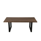 Table J-Line avec détails des pieds rectangulaires en métal