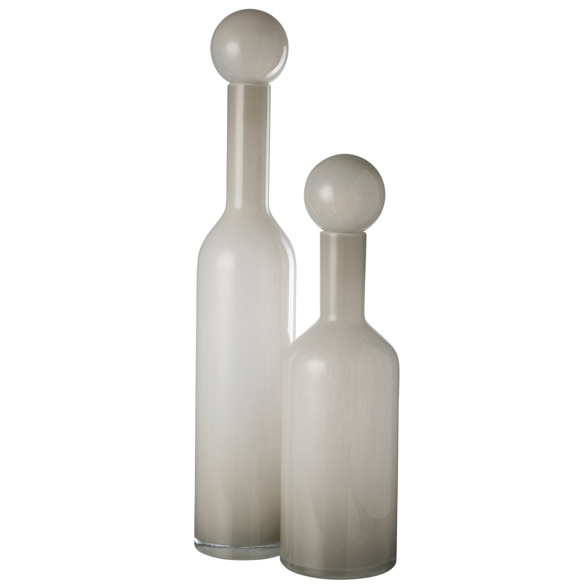 Détail du bouchon du vase en verre blanc J-Line