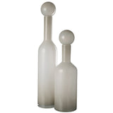Détail du bouchon du vase en verre blanc J-Line