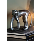 Statue Singe en aluminium sur table d'appoint
