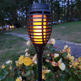 5 coffre-bas de terre LED Set "Torche" 45 cm en plastique gris, avec LED intégrée, lumière solaire pour l'extérieur