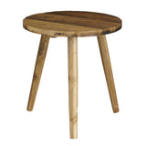 Table d'appoint Bold Marron - vue de face avec grain de bois