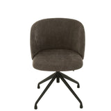 Chaise J-Line Turn/Up/Down vue de face, textile gris foncé