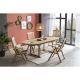 Table de jardin extensible avec rallonge visible