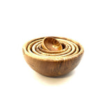 Set de 6 bols RONDS en bois d'olivier