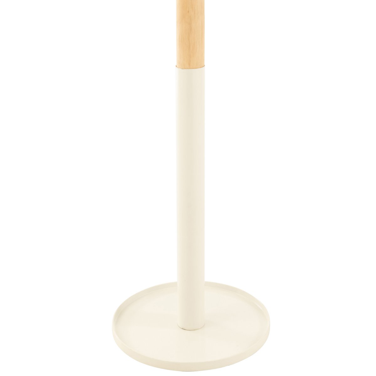 Porte-manteau J-Line en bois blanc et naturel, vue de face