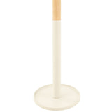 Porte-manteau J-Line en bois blanc et naturel, vue de face