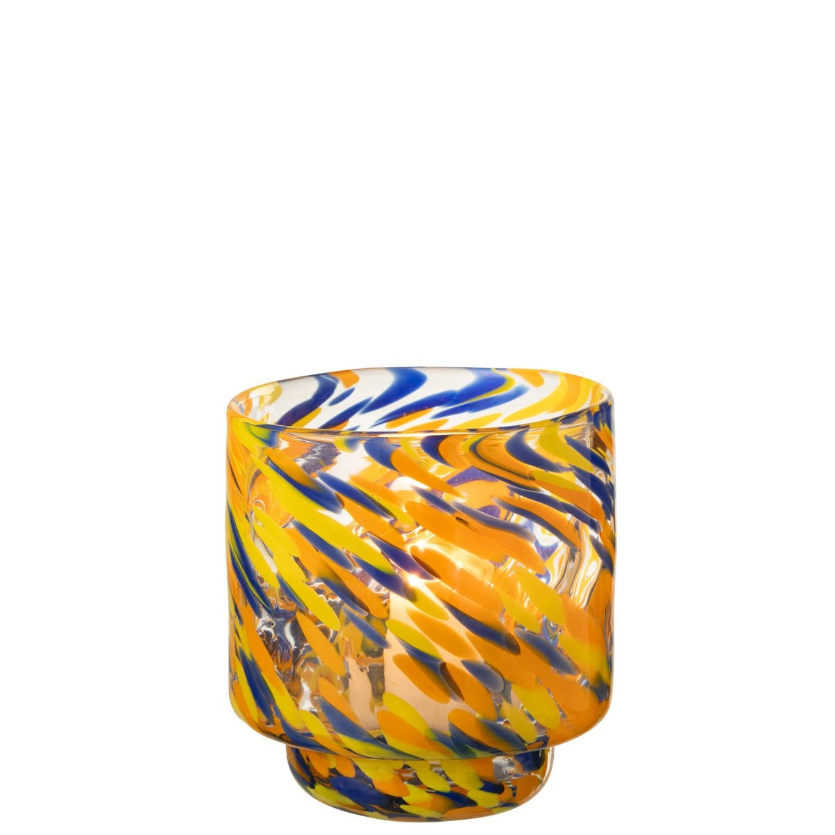 Vase Arun J-Line en verre multicolore, vue de face