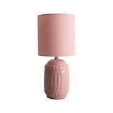 Lampe de table en céramique "Erida", lampe de table en céramique, rosé / saumon, avec version E14, pour salle à manger, salon, couloir ou bureau, lumières à l'intérieur