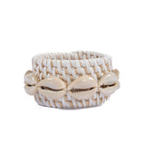 Rond de Serviette en Coquille de Rotin - Blanc