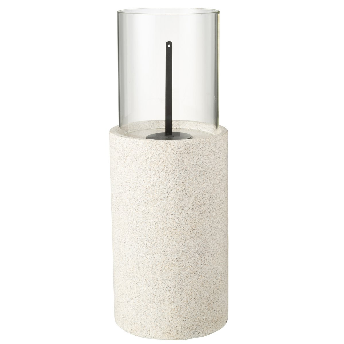 Table Cheminée Bio-Ethanol Colonne Gris - ambiance intérieure