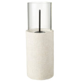 Table Cheminée Bio-Ethanol Colonne Gris - ambiance intérieure