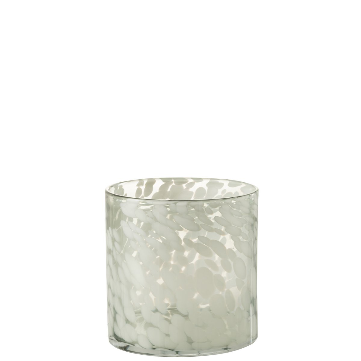 Gros plan sur la texture en verre de la lanterne J-Line Speckle