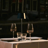 Lot de 8 lampes de table rechargeables bleues avec station de recharge