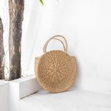 Sac rond en jonc de mer tissé MENARA