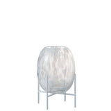 Vase J-Line en verre transparent et blanc, design moderne, Ø 15 cm