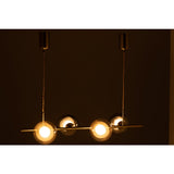 Lampe à suspension J-Line Yuks 4 Lampes - acier - or