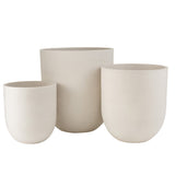 Pot de fleurs J-Line en céramique blanche, design moderne et élégant