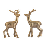 Figure décorative Cerf 2 Set Table Décoration Animal Figure Metal Christmas Decoration Silver O.