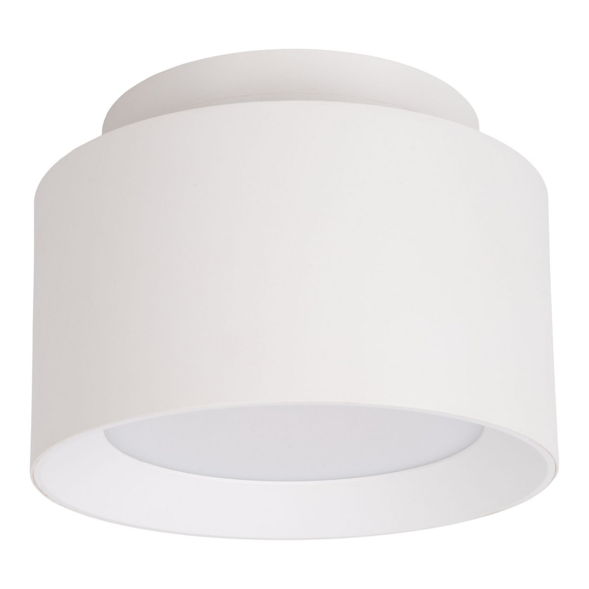 Spot LED D: "Trimes" blanc vue de face, design moderne et épuré