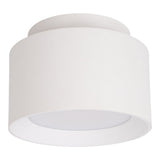 Spot LED D: "Trimes" blanc vue de face, design moderne et épuré