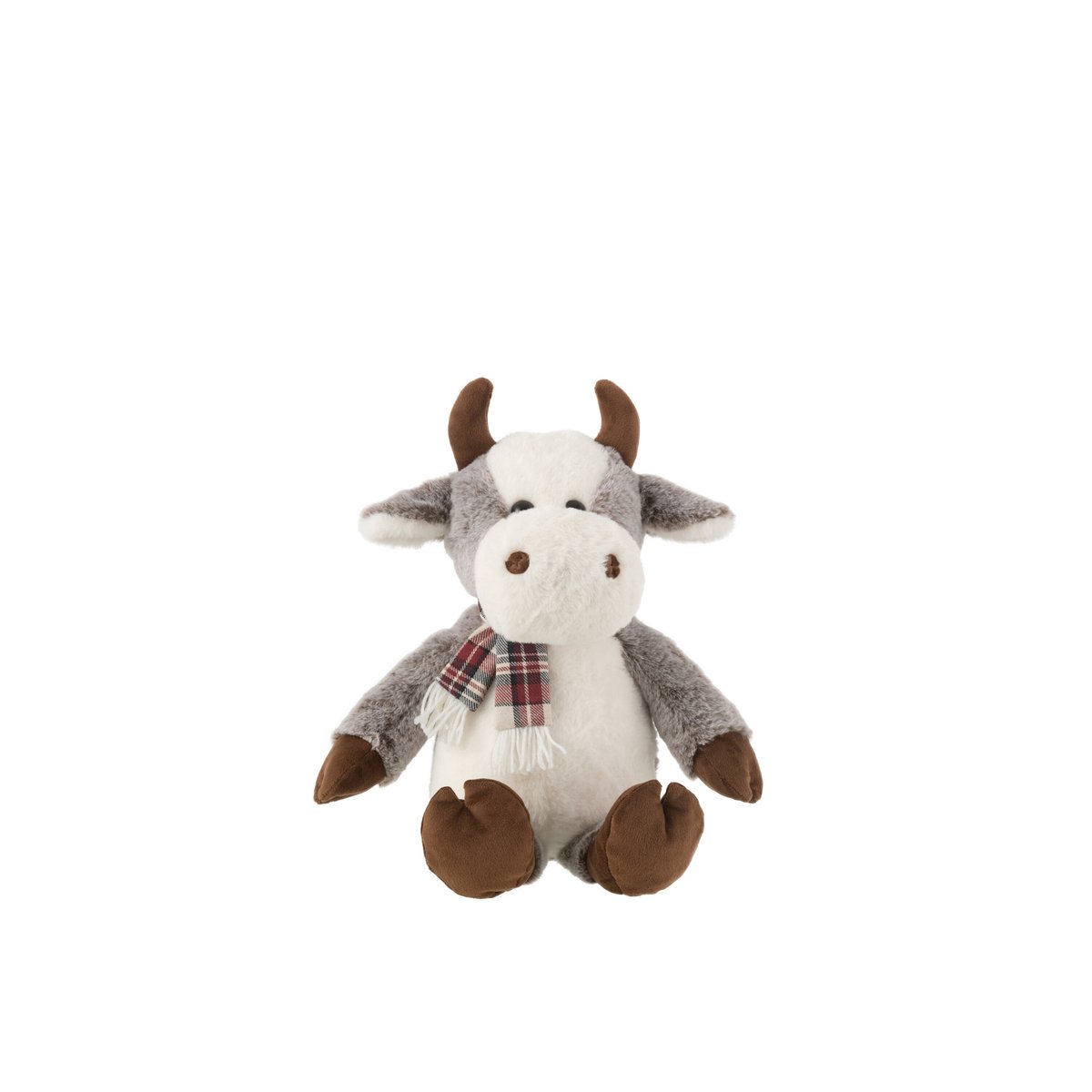 Vache Peluche J-Line, détail de l'écharpe en peluche