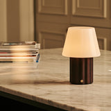 Lampe de table rechargeable marron foncé Javi