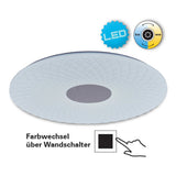 Plafonnier LED "Porto" effet cristal d: 48cm