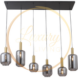Mélange de lampes suspendues à 6 lumières Lily