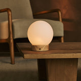 Lampe rechargeable en bois marron clair Flore