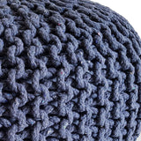 Tabouret de tricot pouf Ø 45 h 30 cm cm siège pouf tricot plancher