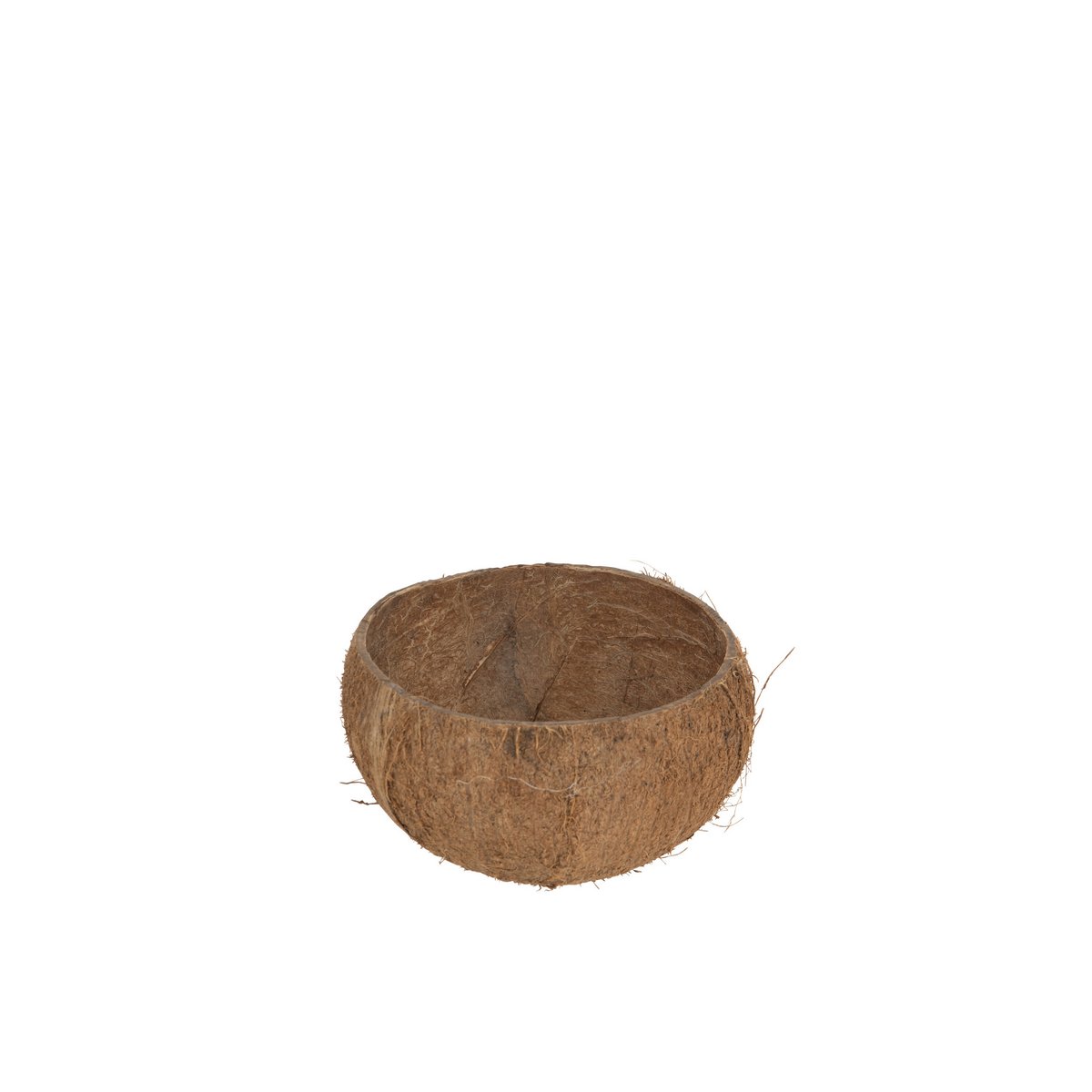 Boule J-Line Half Coconut Brut en rotin naturel, vue de profil avec texture détaillée
